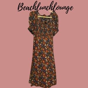 Beachlunchlounge Cataleya Smocked Midi Dress with Back Tie